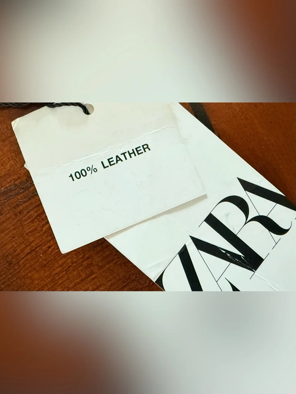 NWT Zara Black Leather Belt with Gold Buckle